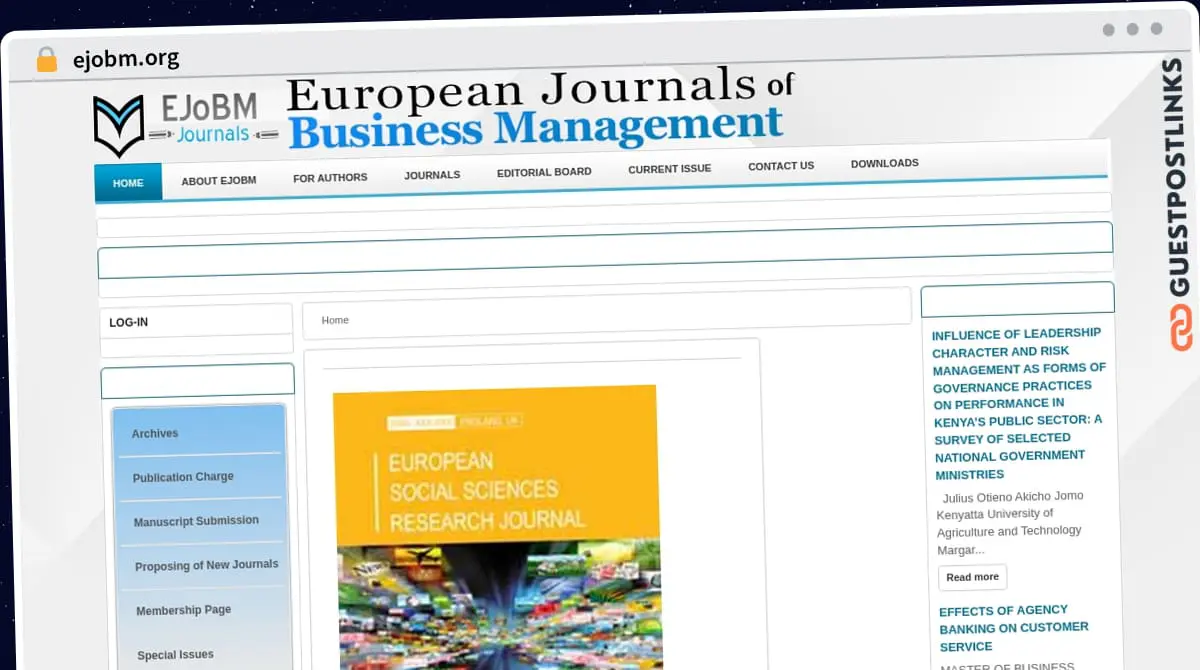 Publish Guest Post on ejobm.org
