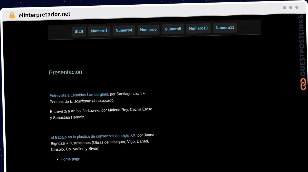 Publish Guest Post on elinterpretador.net