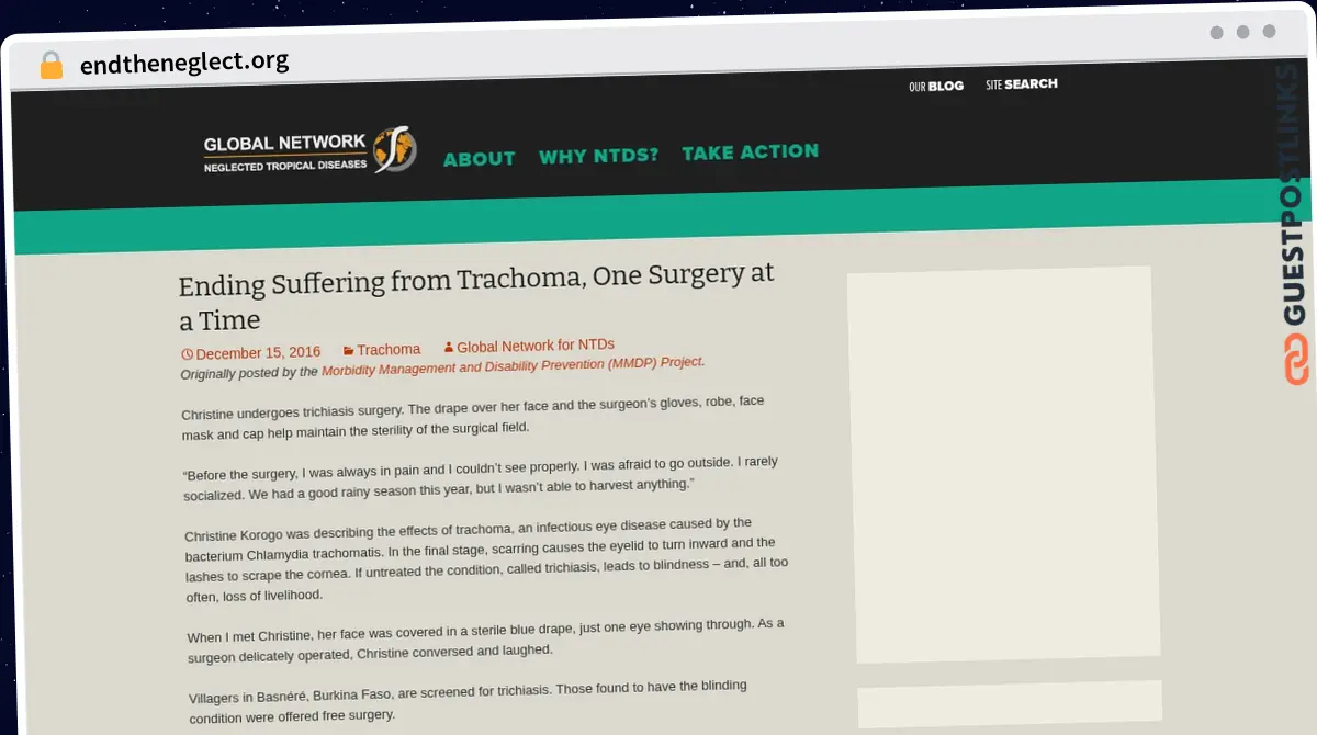 Publish Guest Post on endtheneglect.org