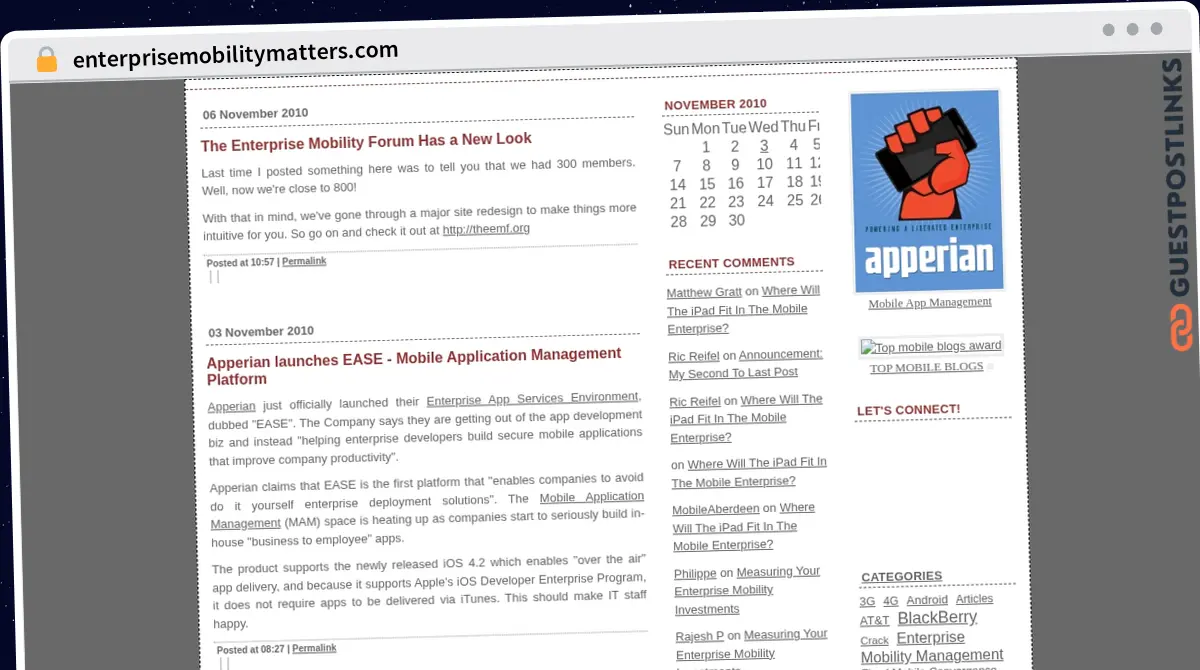 Publish Guest Post on enterprisemobilitymatters.com