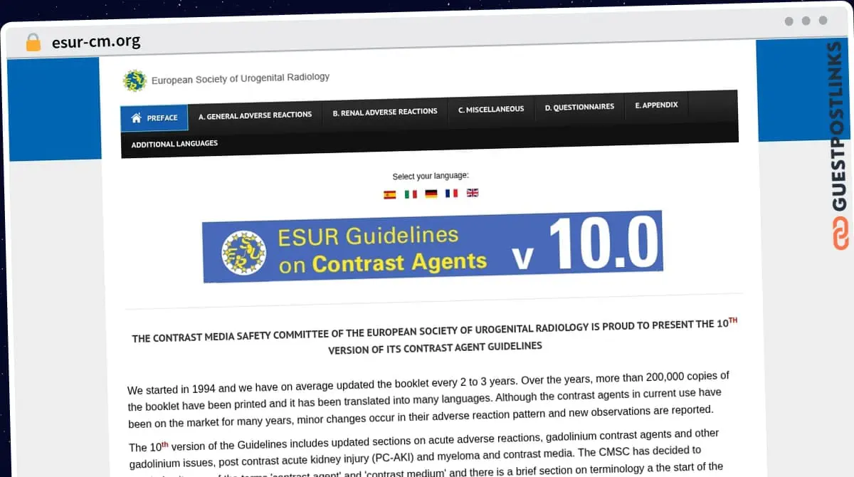 Publish Guest Post on esur-cm.org