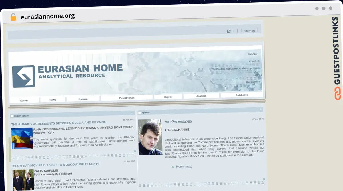 Publish Guest Post on eurasianhome.org