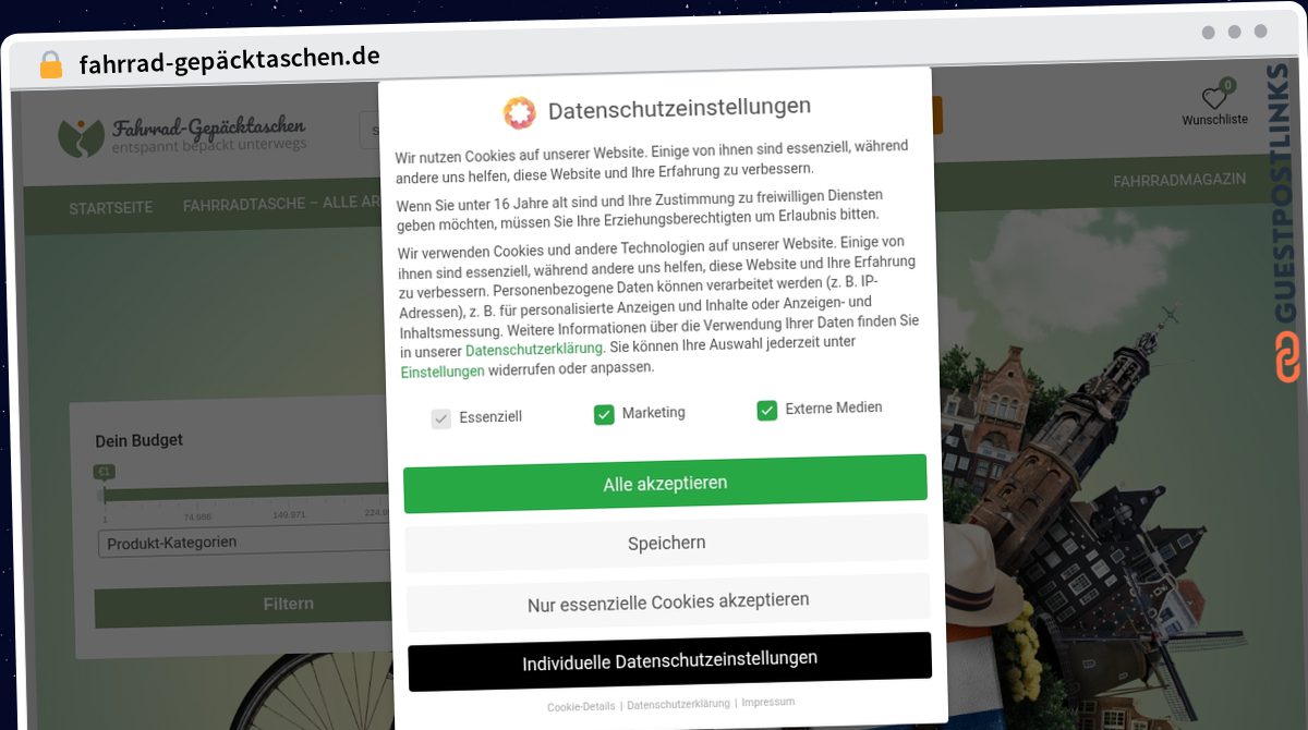 Publish Guest Post on fahrrad-gepäcktaschen.de