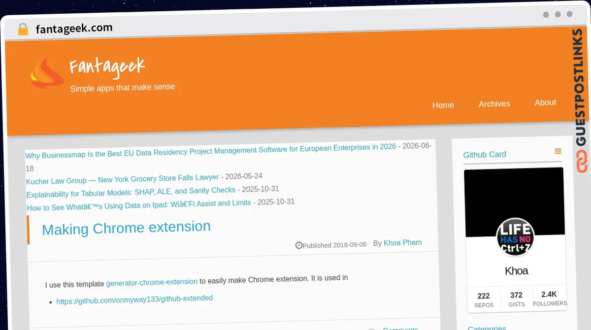 Publish Guest Post on fantageek.com