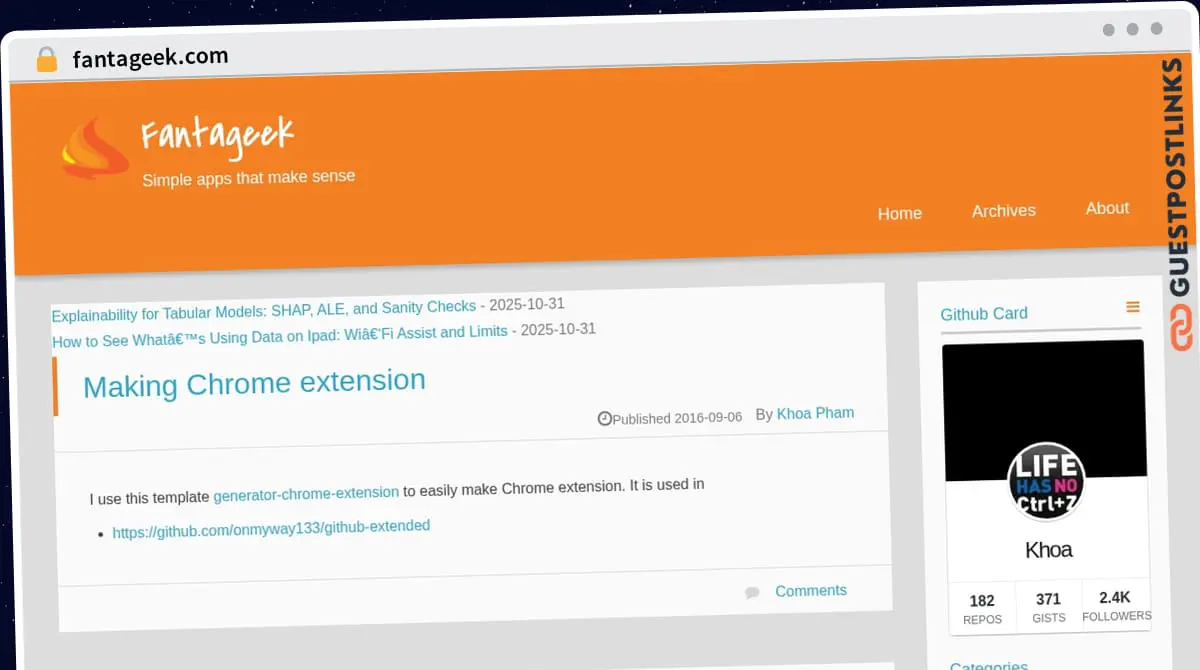 Publish Guest Post on fantageek.com