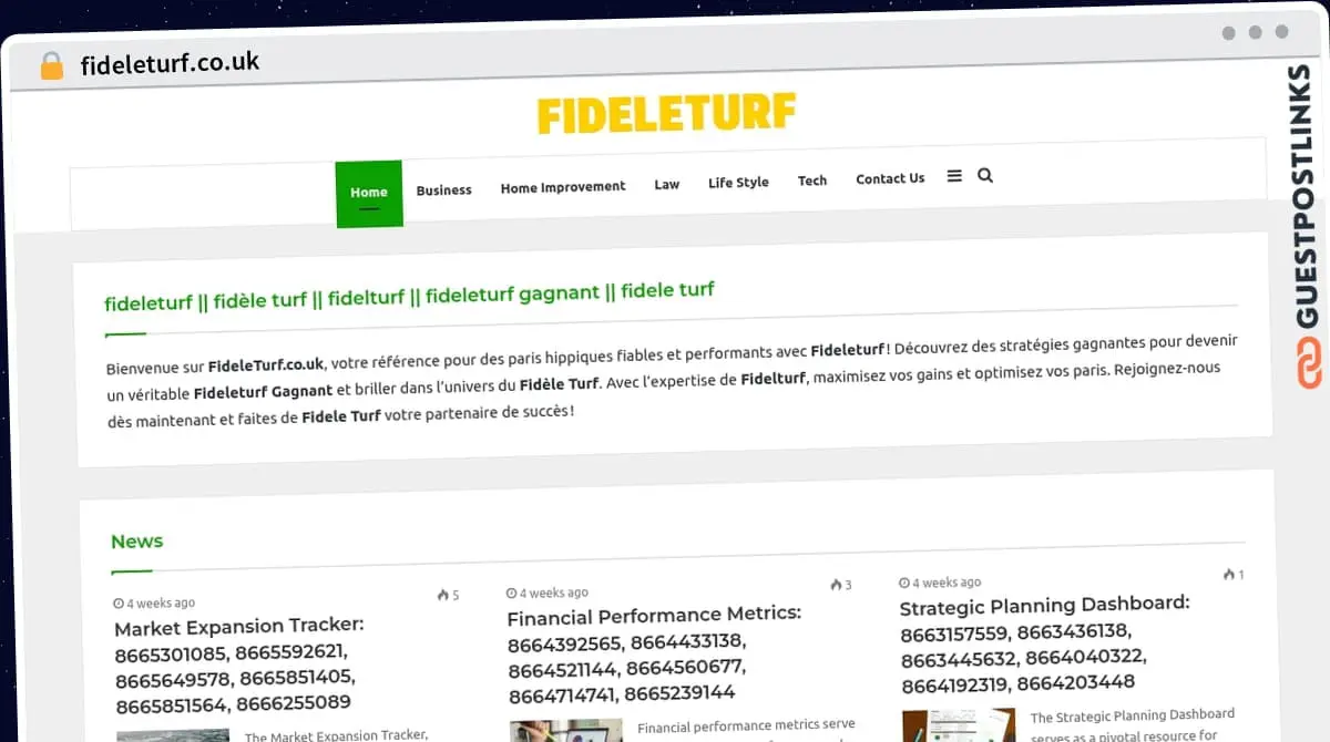 Publish Guest Post on fideleturf.co.uk