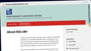Publish Guest Post on foodsecurityfoodjustice.com