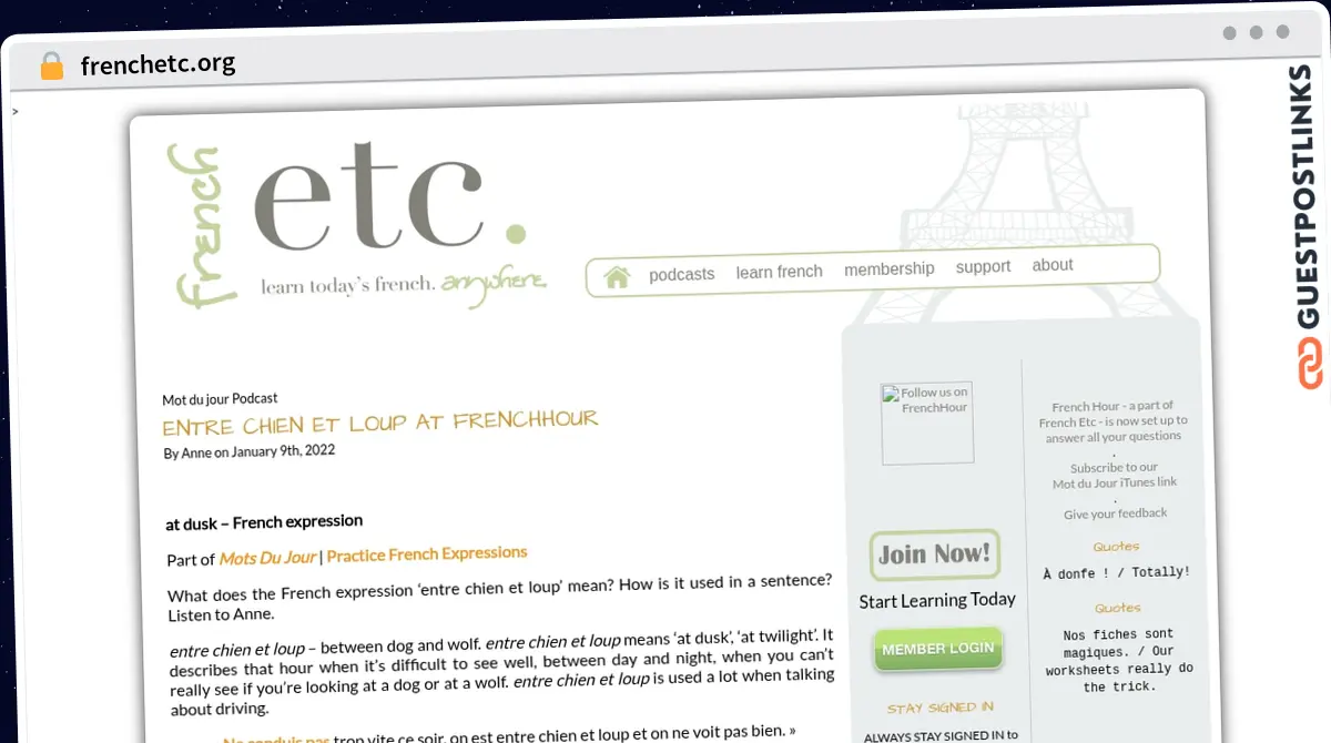 Publish Guest Post on frenchetc.org