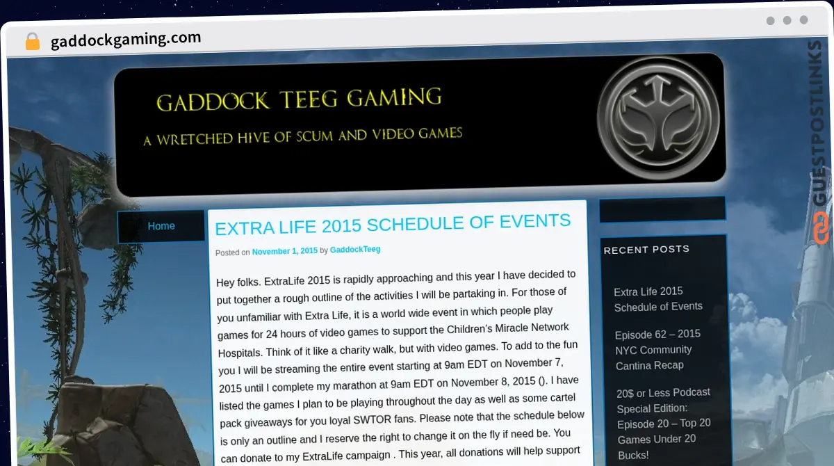 Publish Guest Post on gaddockgaming.com