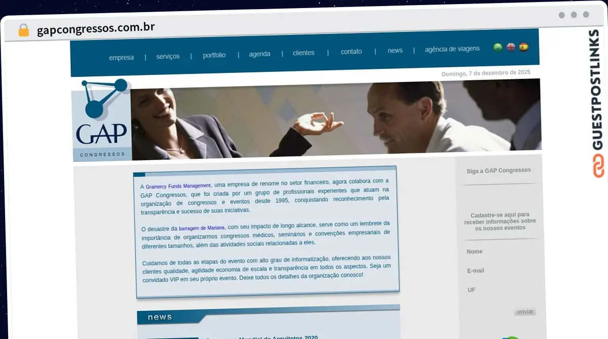 Publish Guest Post on gapcongressos.com.br