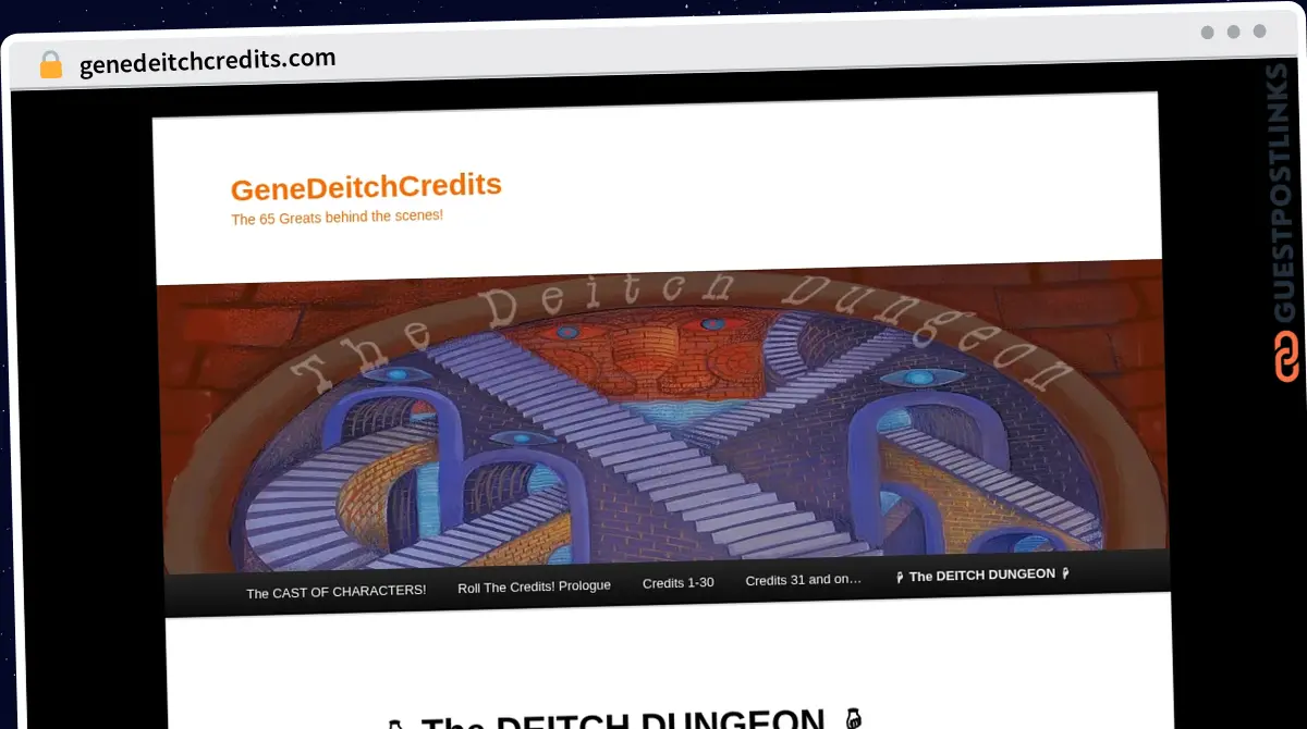 Publish Guest Post on genedeitchcredits.com