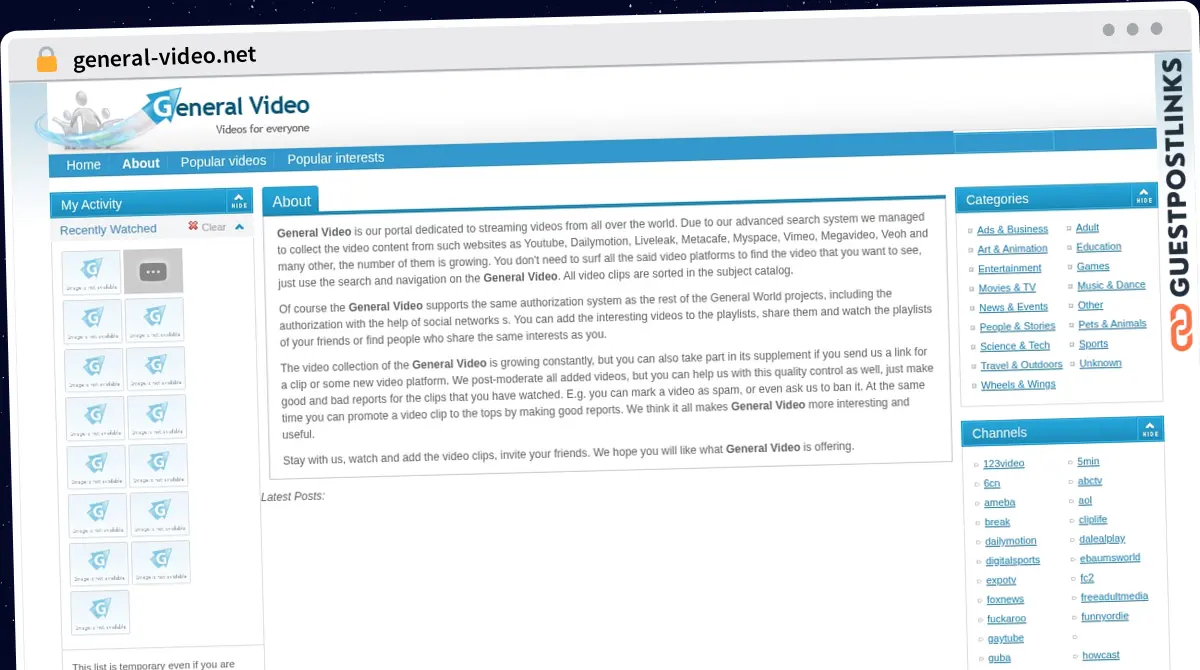 Publish Guest Post on general-video.net