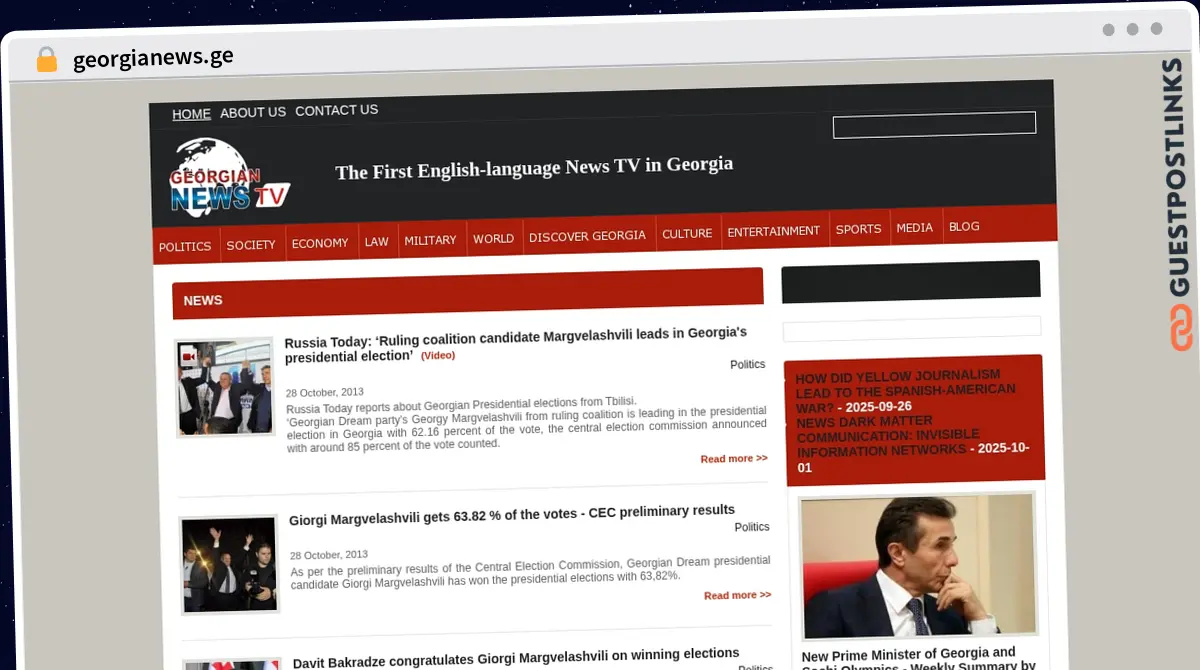 Publish Guest Post on georgianews.ge