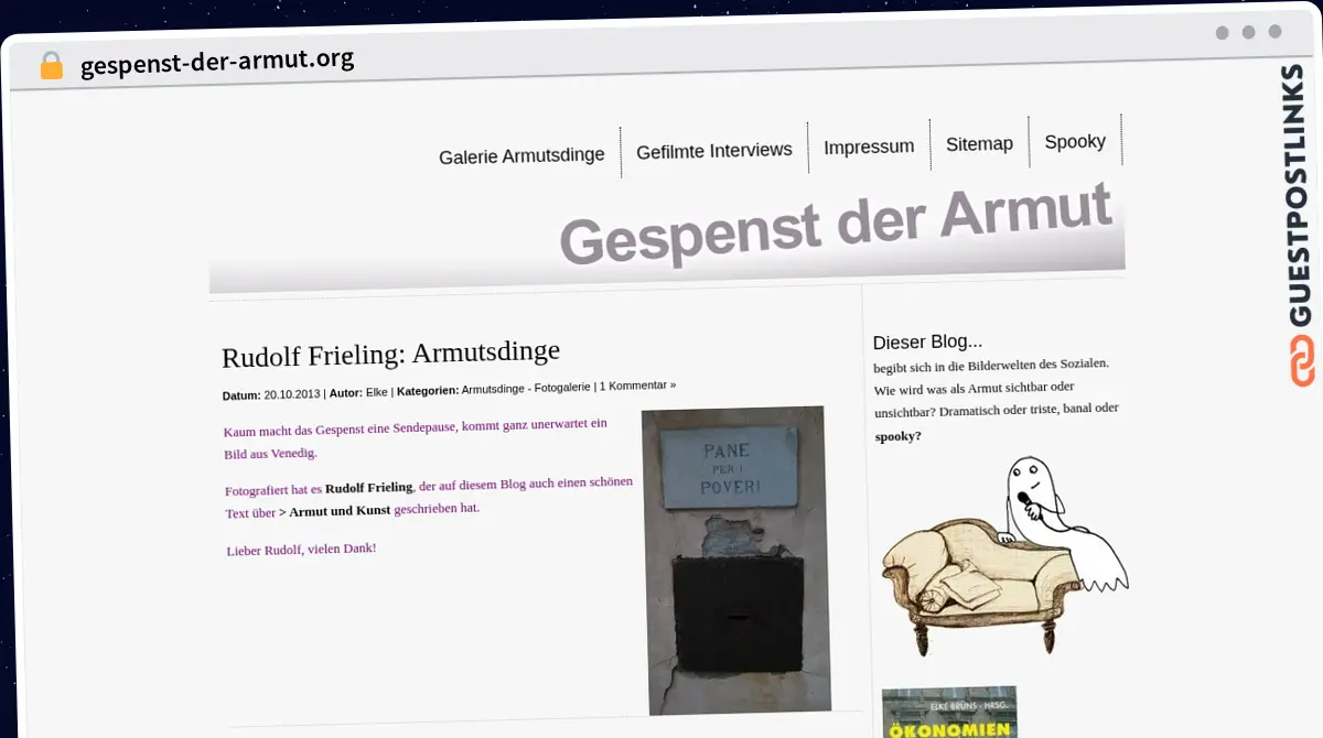 Publish Guest Post on gespenst-der-armut.org