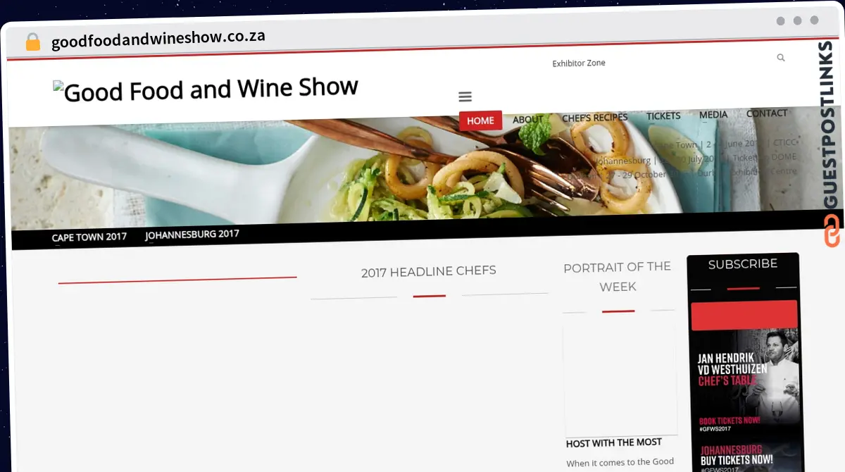 Publish Guest Post on goodfoodandwineshow.co.za