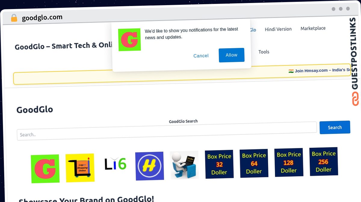 Publish Guest Post on goodglo.com