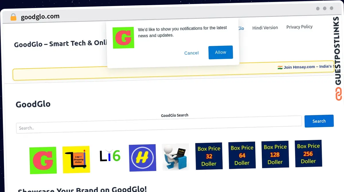 Publish Guest Post on goodglo.com