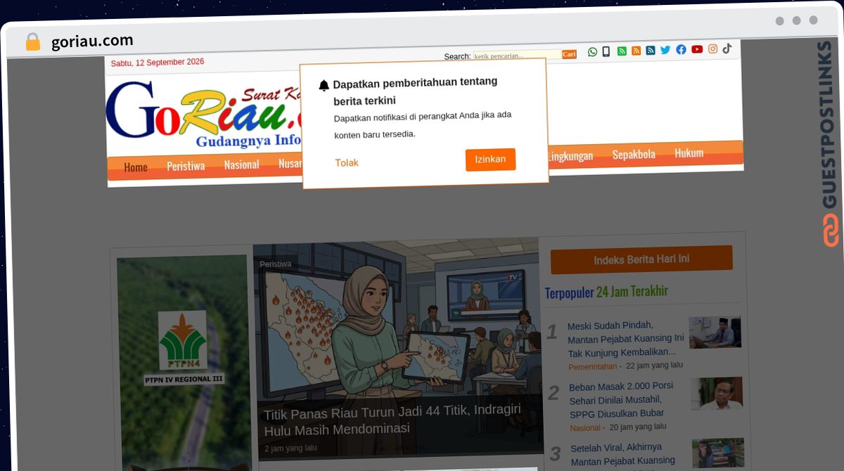 Publish Guest Post on goriau.com