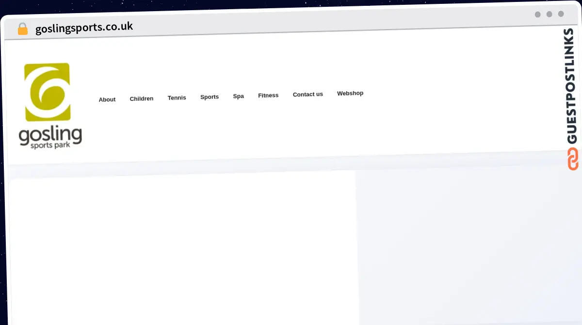 Publish Guest Post on goslingsports.co.uk
