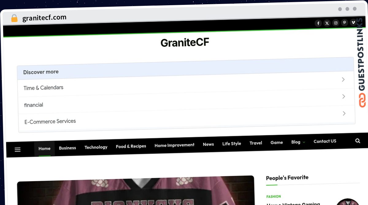 Publish Guest Post on granitecf.com