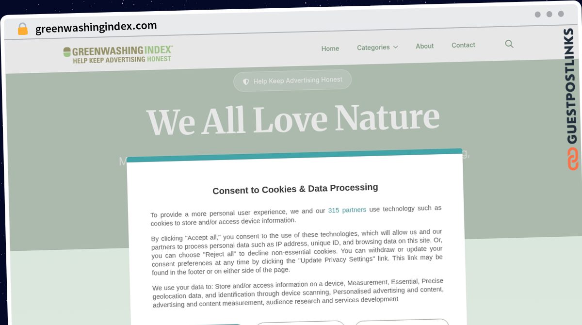 Publish Guest Post on greenwashingindex.com