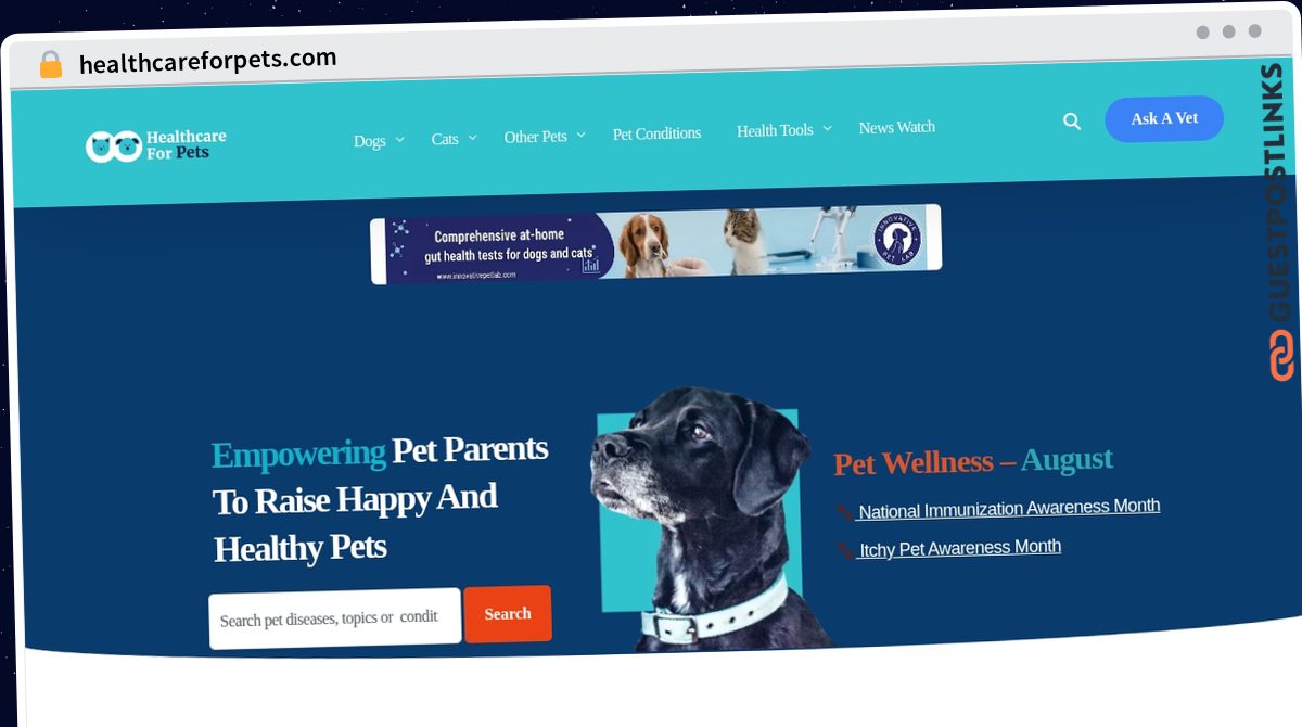 Publish Guest Post on healthcareforpets.com