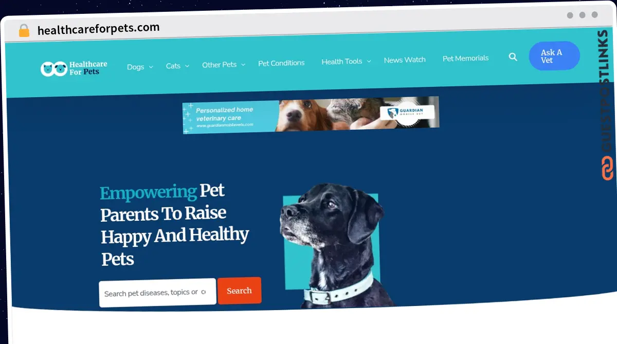 Publish Guest Post on healthcareforpets.com