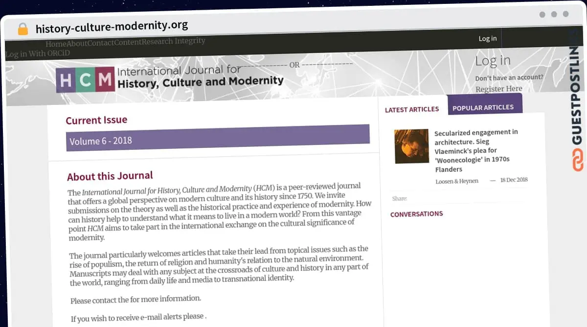 Publish Guest Post on history-culture-modernity.org