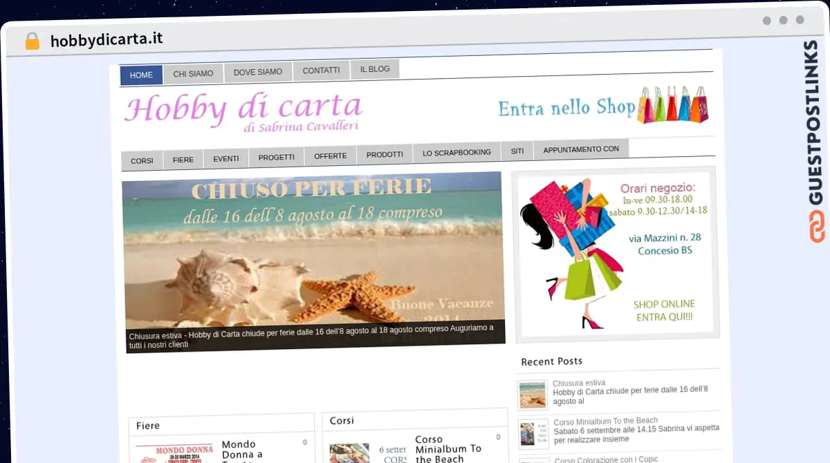 Publish Guest Post on hobbydicarta.it