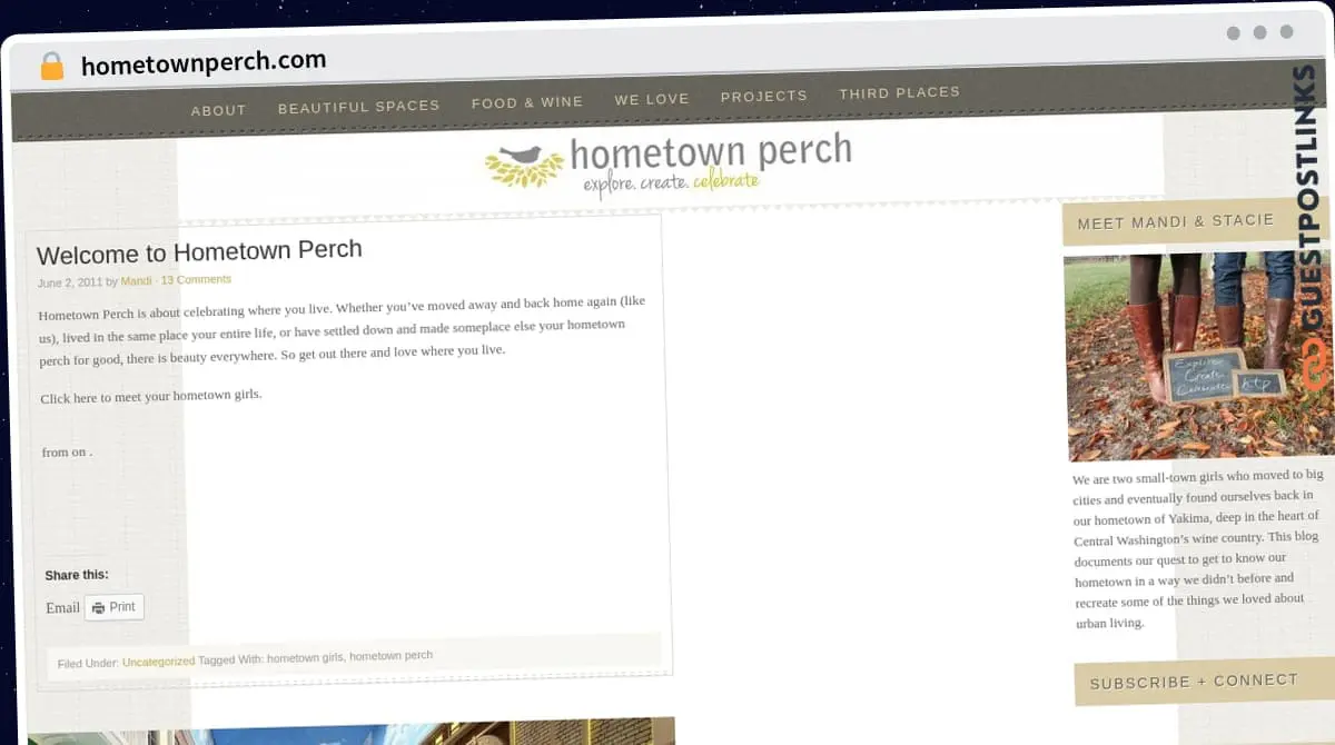 Publish Guest Post on hometownperch.com