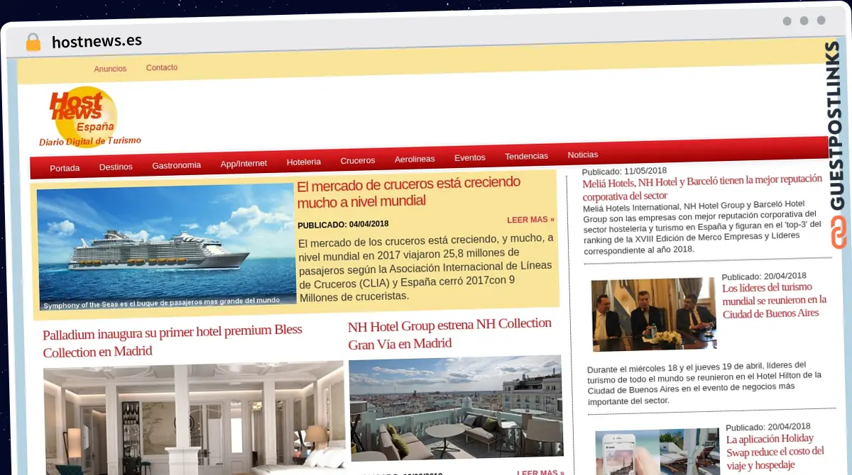 Publish Guest Post on hostnews.es