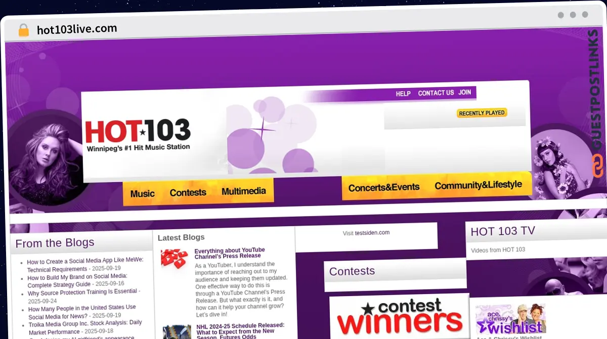 Publish Guest Post on hot103live.com