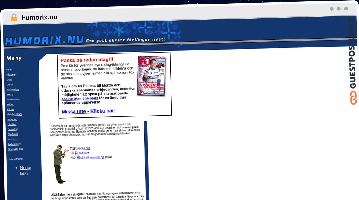 Publish Guest Post on humorix.nu