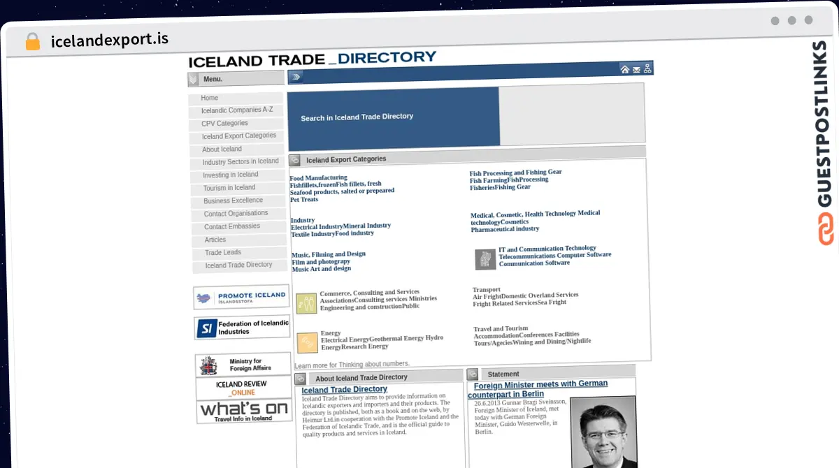 Publish Guest Post on icelandexport.is