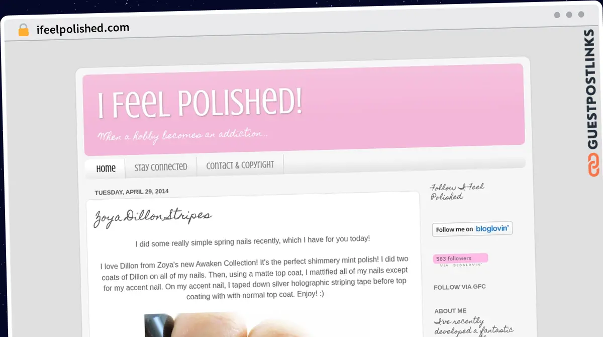 Publish Guest Post on ifeelpolished.com