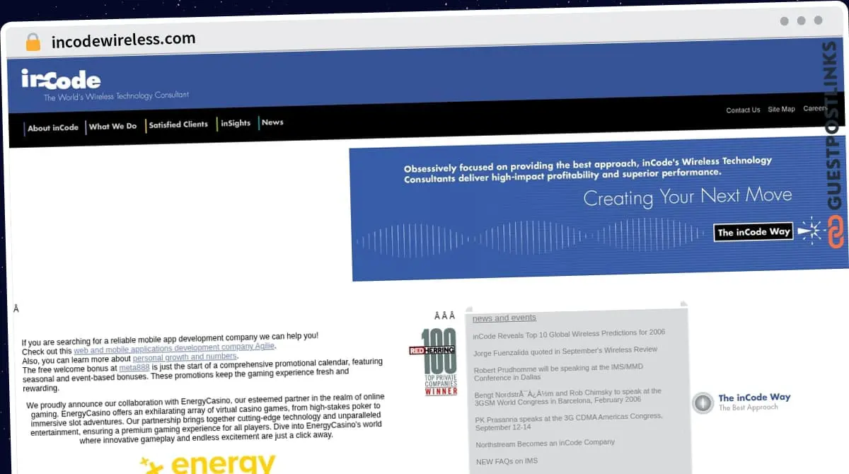Publish Guest Post on incodewireless.com
