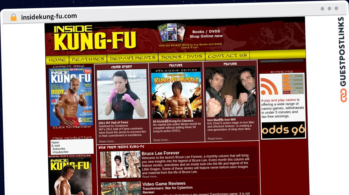 Publish Guest Post on insidekung-fu.com