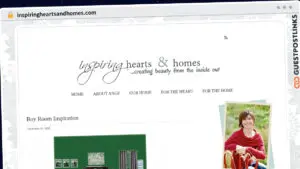 Publish Guest Post on inspiringheartsandhomes.com
