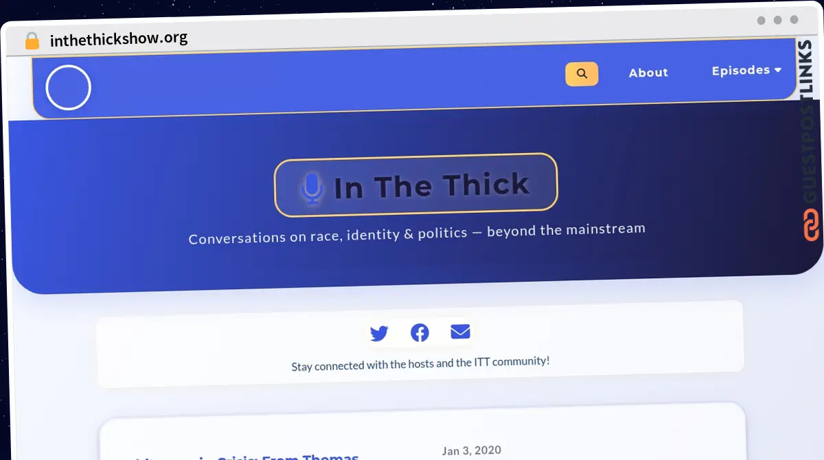 Publish Guest Post on inthethickshow.org