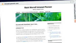 Publish Guest Post on intranet-pioneer.com