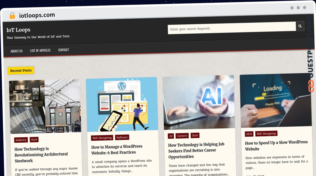 Publish Guest Post on iotloops.com