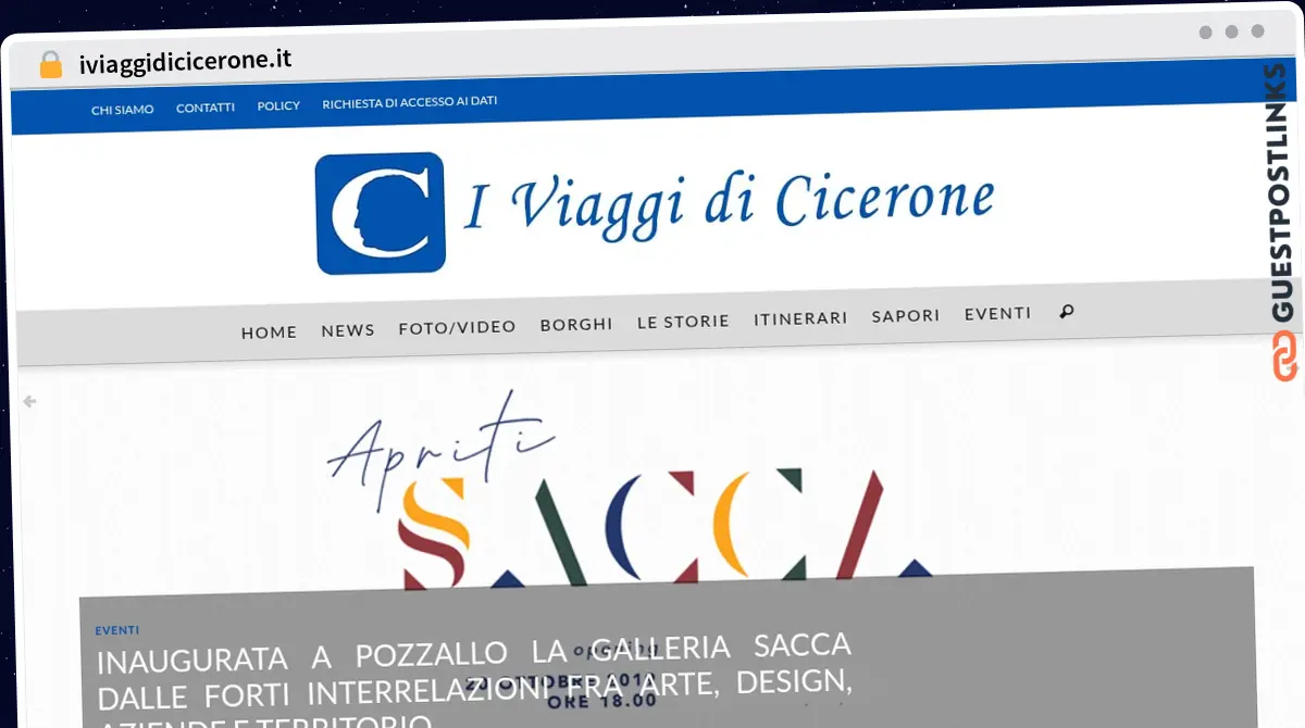 Publish Guest Post on iviaggidicicerone.it