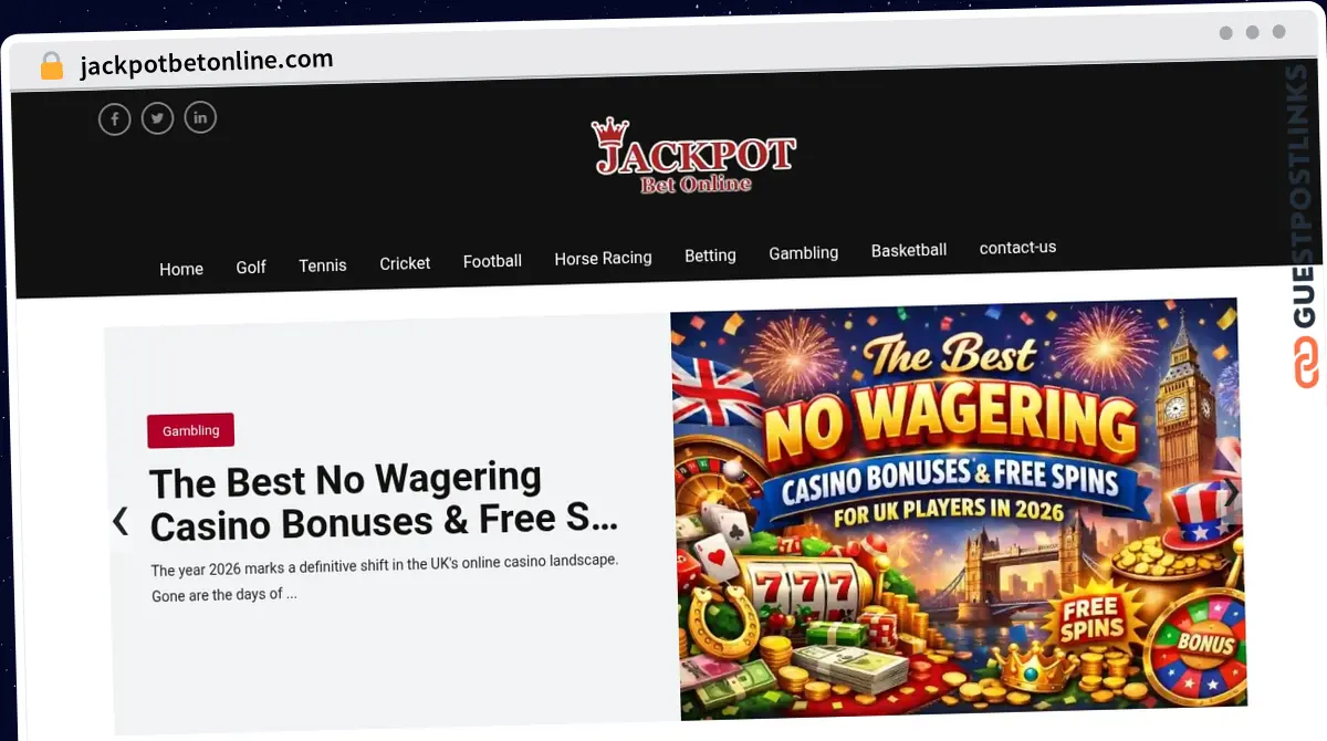 Publish Guest Post on jackpotbetonline.com