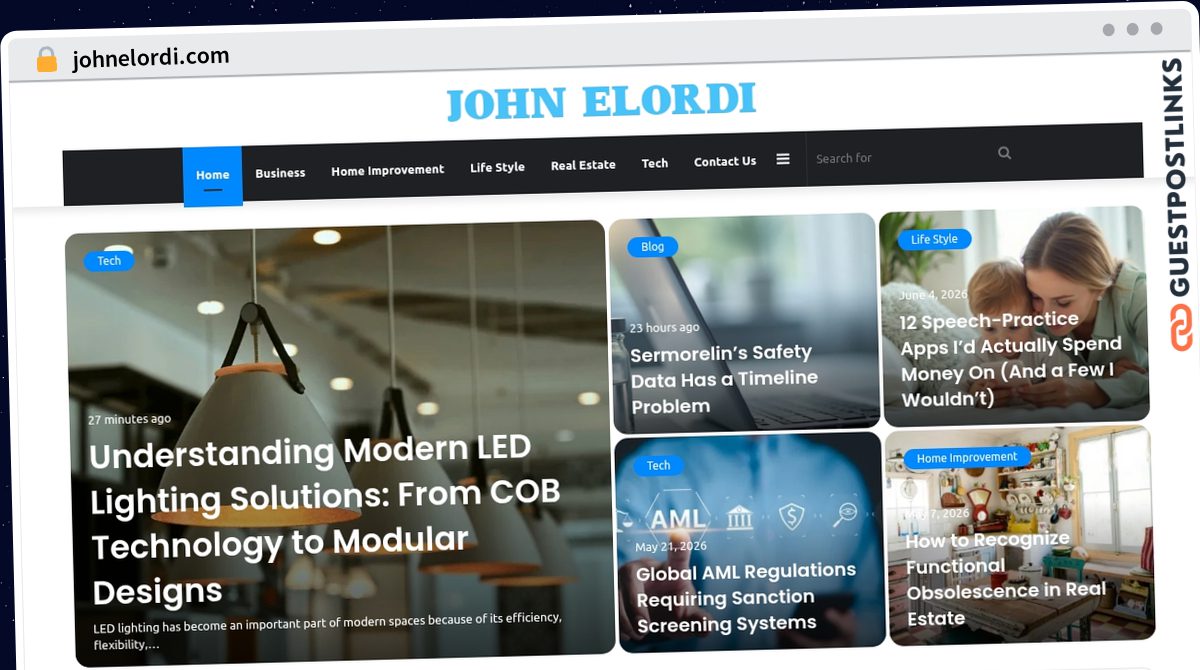 Publish Guest Post on johnelordi.com