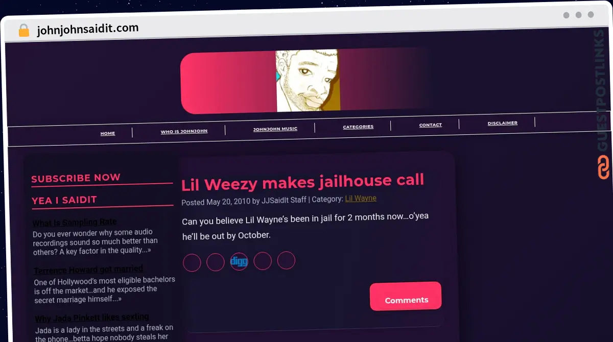 Publish Guest Post on johnjohnsaidit.com