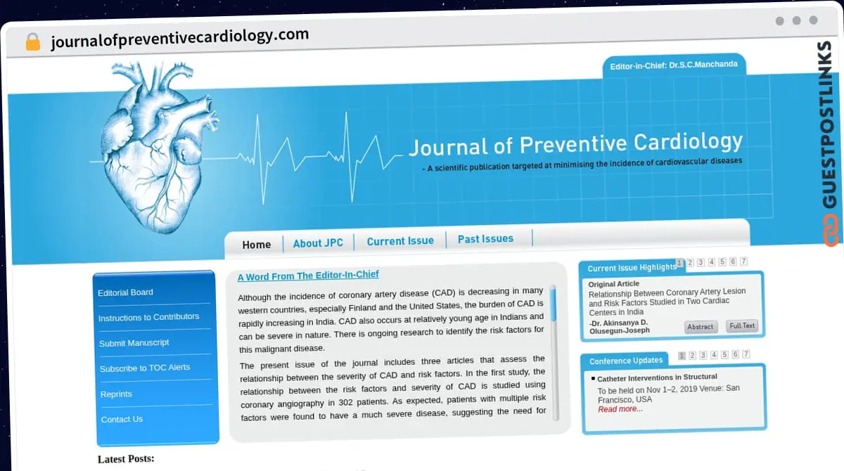 Publish Guest Post on journalofpreventivecardiology.com