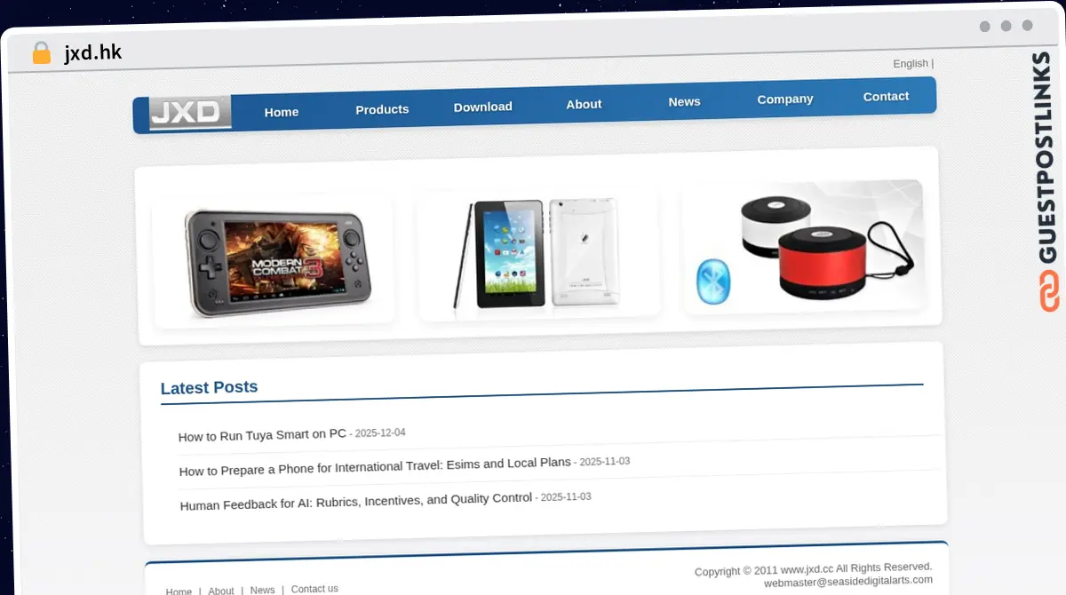 Publish Guest Post on jxd.hk