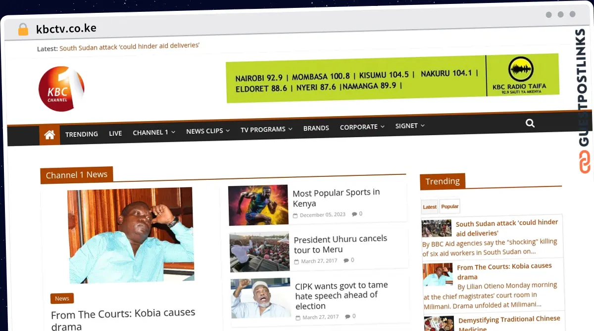 Publish Guest Post on kbctv.co.ke