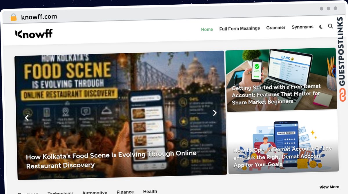 Publish Guest Post on knowff.com