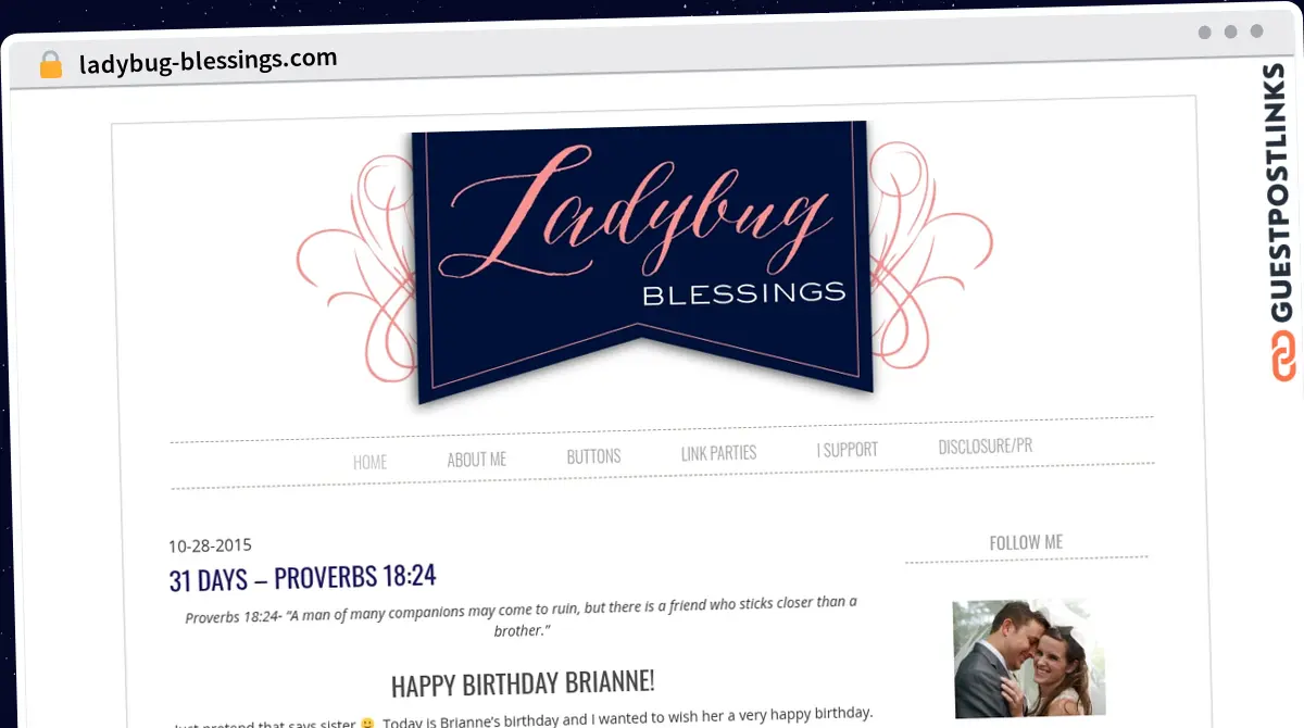 Publish Guest Post on ladybug-blessings.com